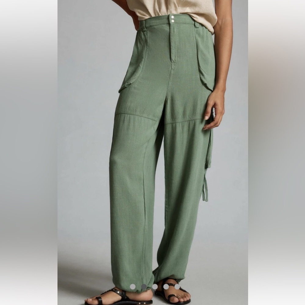 Anthropologie Olive Cargo Pants